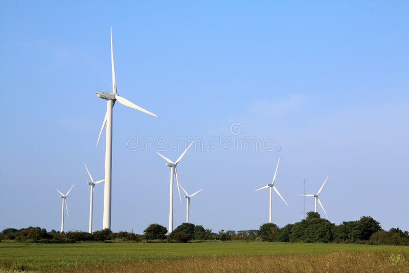 Essex-Windpark auf den Sümpfen lizenzfreie stockfotos Essex-Windpark auf den Sümpfen lizenzfreie stockfotos