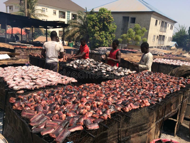 Essiccamento del pesce fumando Essiccamento del pesce fumando