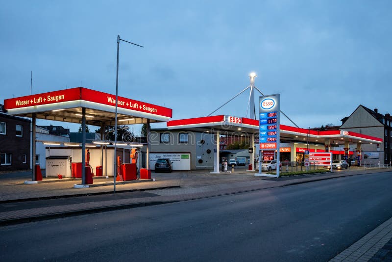 Esso Gas Station in Cuxhaven, Germany Editorial Stock Image - Image of ...