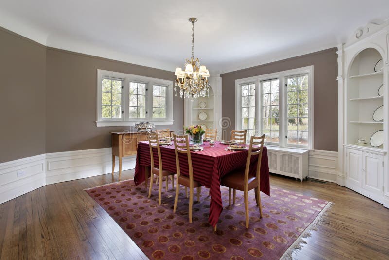 Altmodisches Esszimmer Im Haus Stockfoto - Bild von glas, speisen: 33894570