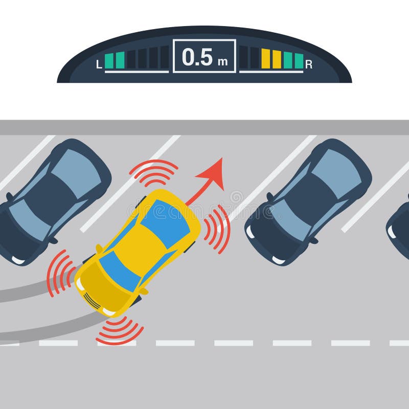 Depois De Estacionar O Carro Vermelho No Estacionamento. Veículo Guiado  Automatizado (AGV), Deixando O Estacionamento Para Escolher O Próximo Carro.  Conceito Para O Sistema De Estacionamento Automático. Imagem De  Renderização 3D. Fotos