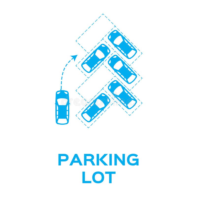 Top View Parking lot design. Many cars parked. Vector Illustration. Top View Parking lot design. Many cars parked. Vector Illustration.