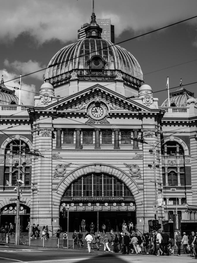Estación de la calle del Flinders en Melbourne foto de archivo Estación de la calle del Flinders en Melbourne foto de archivo