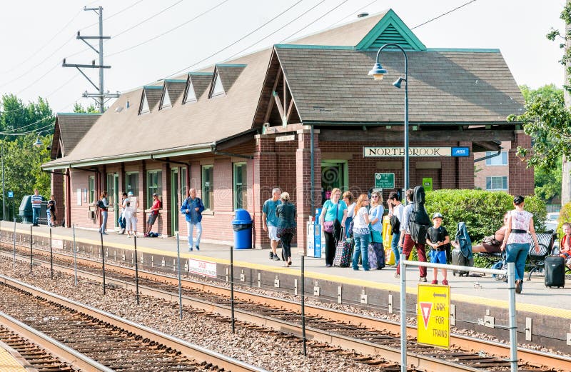 Estación de Northbrook Metra, los E.E.U.U. fotografía de archivo libre de regalías Estación de Northbrook Metra, los E.E.U.U. fotografía de archivo libre de regalías