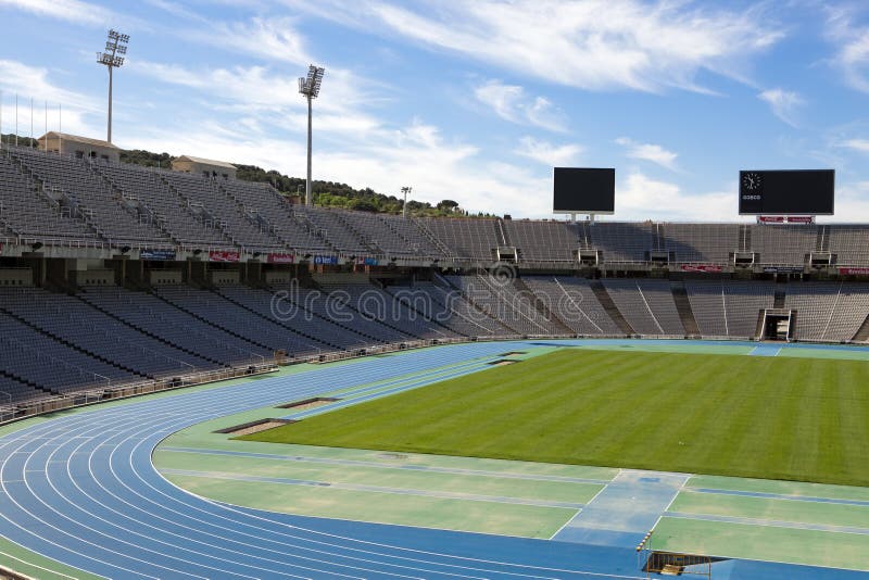 Estadi Olimpic Lluis Companys (Barcelona Olympic Stadium) on May 10, 2010 in Barcelona, Spain. stock photo Estadi Olimpic Lluis Companys (Barcelona Olympic Stadium) on May 10, 2010 in Barcelona, Spain. stock photo