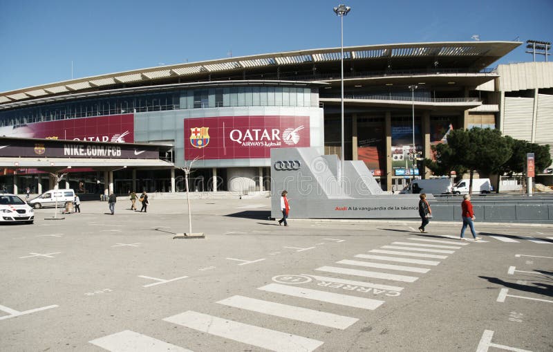 Estadio del campo de Nou en Barcelona imágenes de archivo libres de regalías Estadio del campo de Nou en Barcelona imágenes de archivo libres de regalías