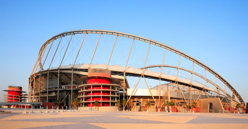 Estadio Doha Qatar de Khalifa imagen de archivo libre de regalías Estadio Doha Qatar de Khalifa imagen de archivo libre de regalías