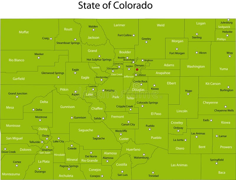 Estado de Colorado ilustração do vetor Estado de Colorado ilustração do vetor