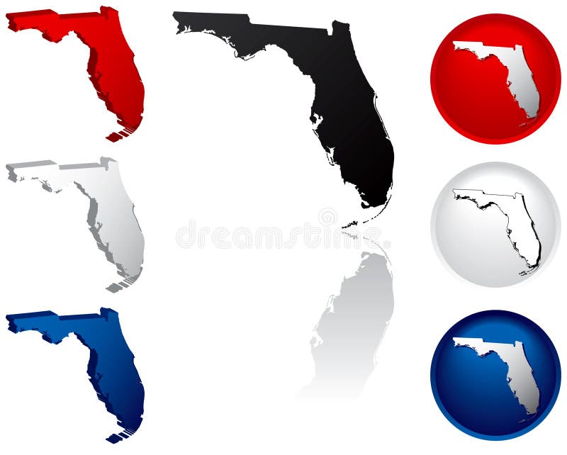 Estado de los iconos de la Florida ilustración del vector Estado de los iconos de la Florida ilustración del vector