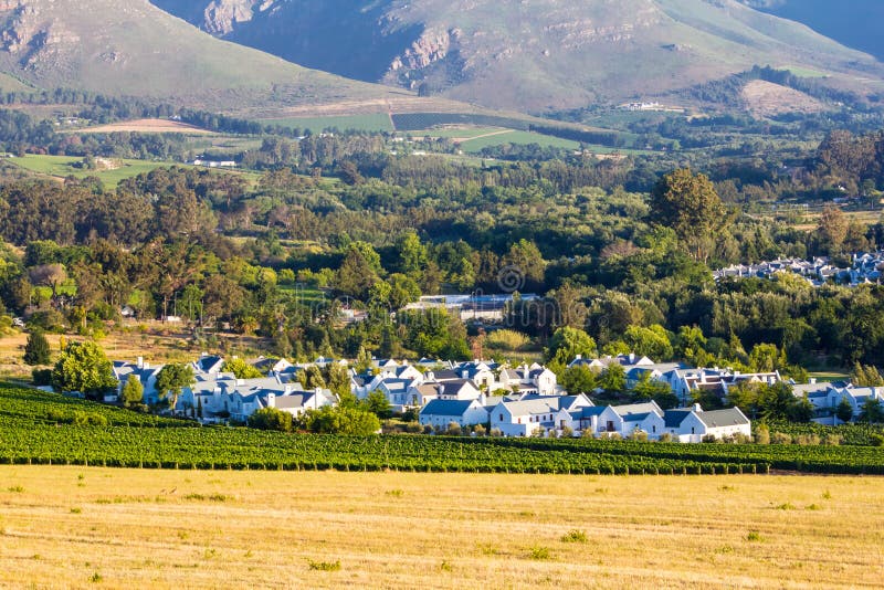 A view of a golf estate in Stellenbosch, Cape Winelands, Western Cape, South Africa. A view of a golf estate in Stellenbosch, Cape Winelands, Western Cape, South Africa.