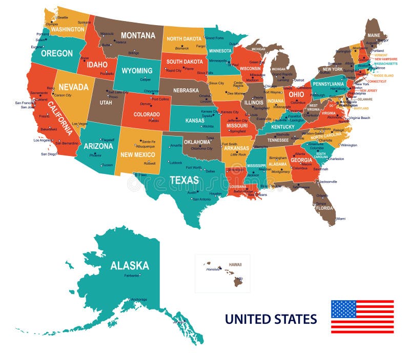 Lista Imagen De Fondo Mapa De Estados Unidos Con Banderas Mirada Tensa