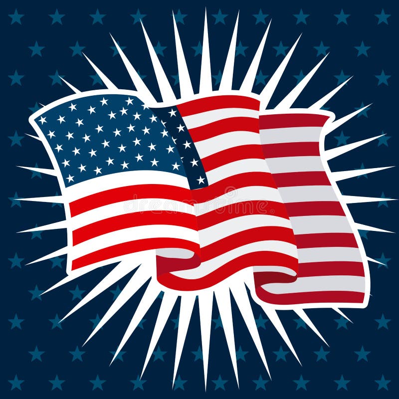 Estados Unidos simbolizan stock de ilustración Estados Unidos simbolizan stock de ilustración