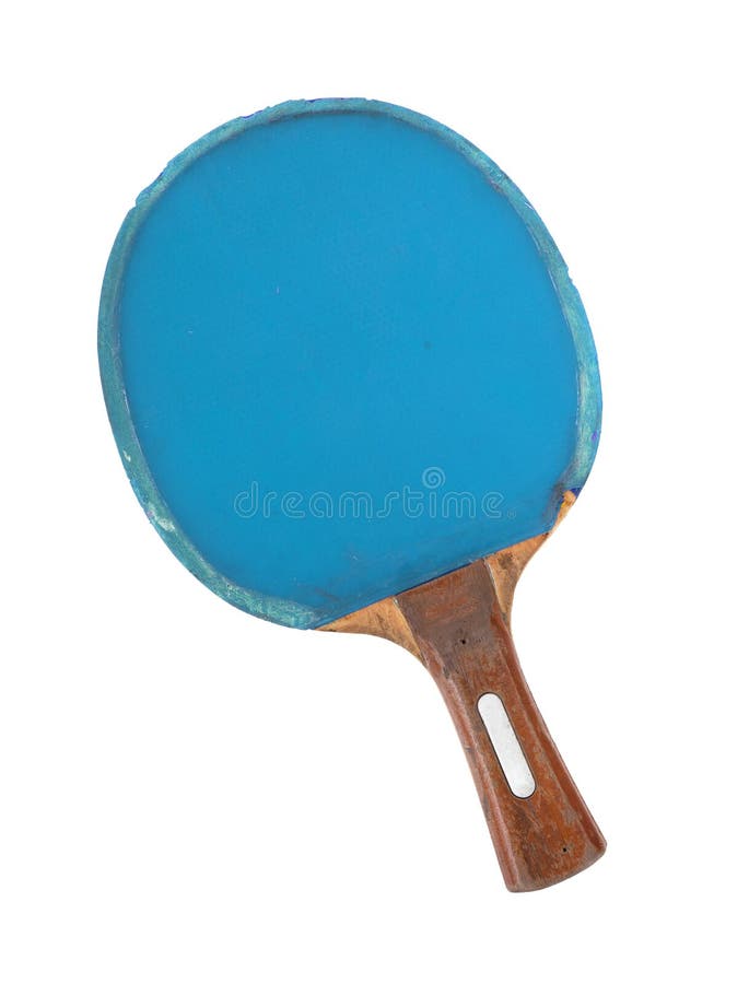 Estafa del ping-pong aislada en el fondo blanco imagen de archivo Estafa del ping-pong aislada en el fondo blanco imagen de archivo