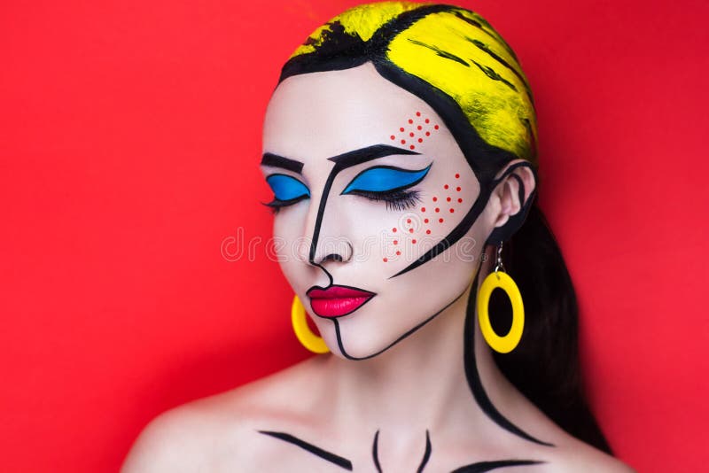 Estallido Art Woman imágenes de archivo libres de regalías