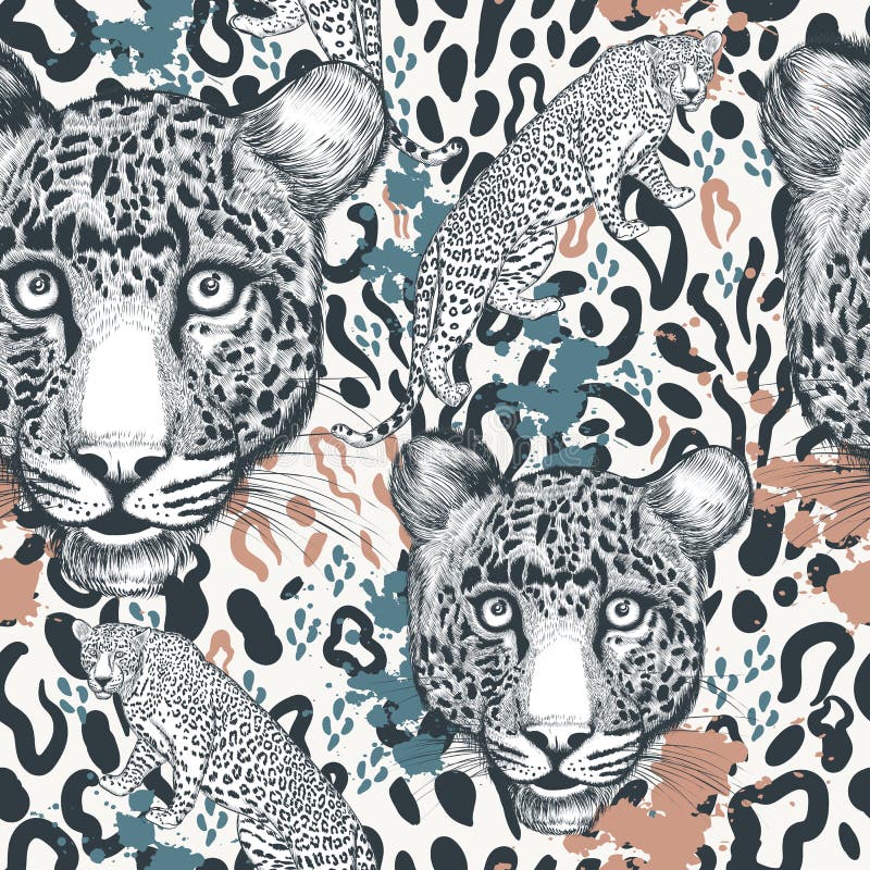 Estampado de animales con el ornamento manchado del leopardo, papel pintado, ideal del modelo para los diseños de la materia text