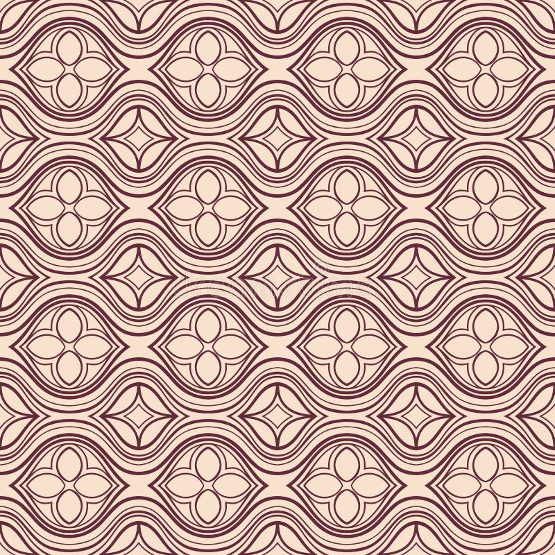 Estampado de flores marrón y beige horizontal ilustración del vector Estampado de flores marrón y beige horizontal ilustración del vector