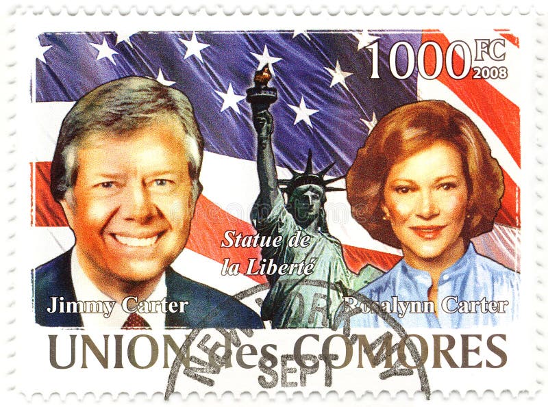 estampille de jimmy de Carter images libres de droits estampille de jimmy de Carter images libres de droits