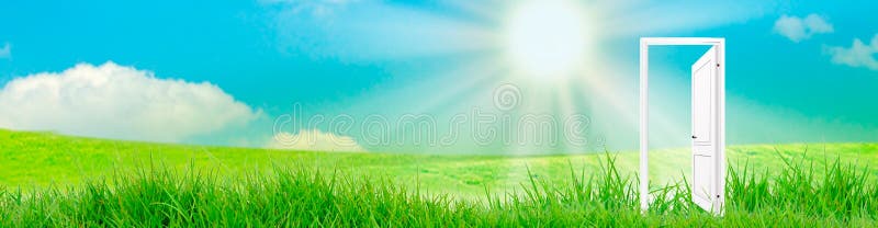 Estar aberto à vida nova no campo Esperança, sucesso, vida nova e conceitos do mundo Panorama imagens de stock royalty free Estar aberto à vida nova no campo Esperança, sucesso, vida nova e conceitos do mundo Panorama imagens de stock royalty free
