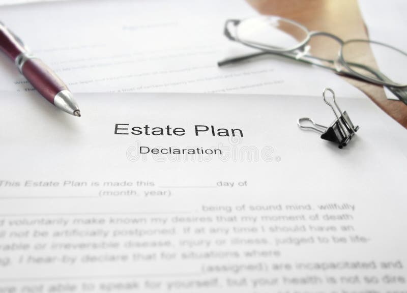 Legal and Estate Planning Documents Stock Image Image of plan