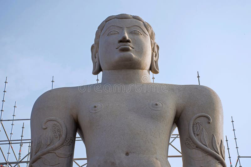 Estatua de Gommattesvara Bahubali 978-993 anticuado Shravanabelagola fotos de archivo Estatua de Gommattesvara Bahubali 978-993 anticuado Shravanabelagola fotos de archivo