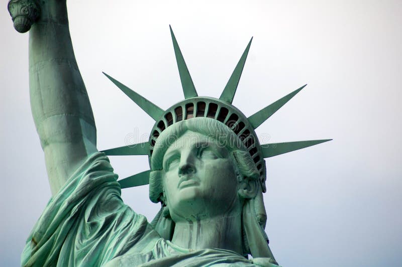 Estatua de la libertad - cara y corona foto de archivo Estatua de la libertad - cara y corona foto de archivo