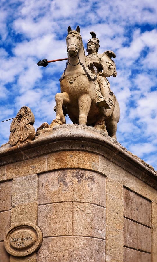 Estatua en Braga de Santo longino