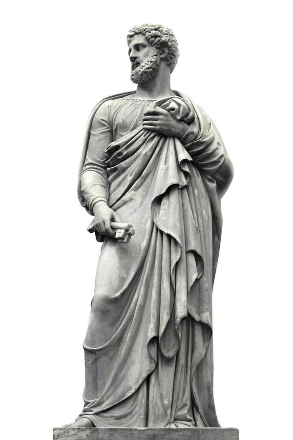 Estatua una escultura de un hombre con una barba en el fondo blanco