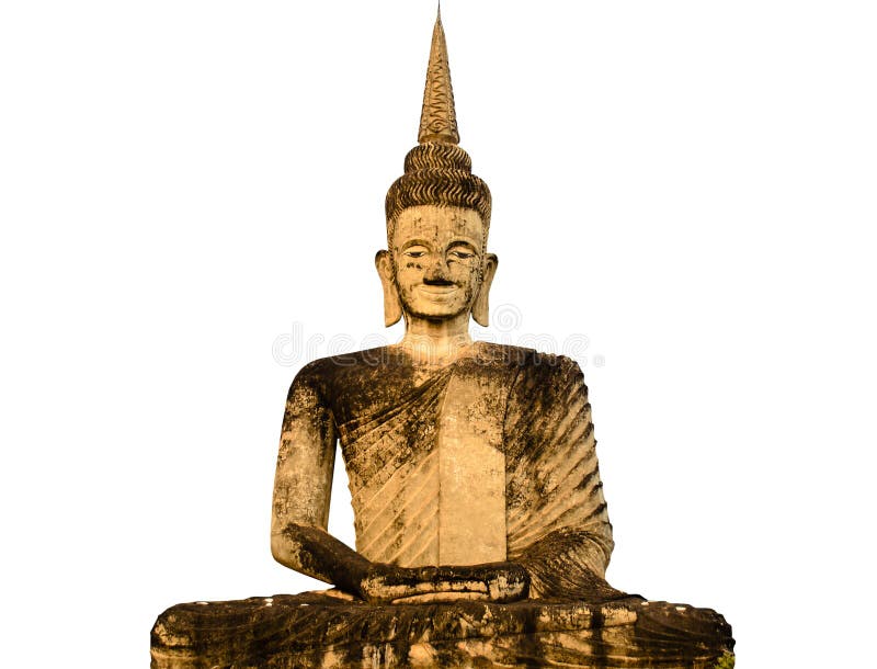 Estatua vieja grande tailandesa de Buda imagen de archivo Estatua vieja grande tailandesa de Buda imagen de archivo