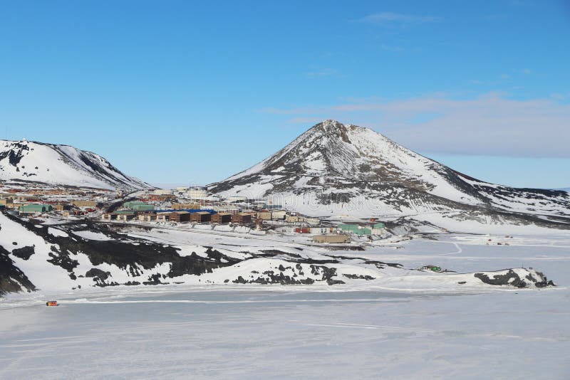 Estação de McMurdo, a Antártica foto de stock royalty free Estação de McMurdo, a Antártica foto de stock royalty free