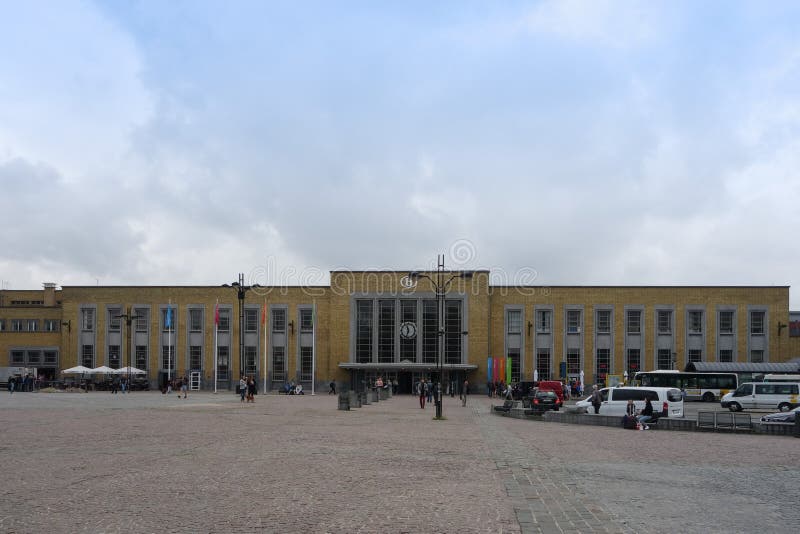 Estação de trem em Bruges imagens de stock royalty free