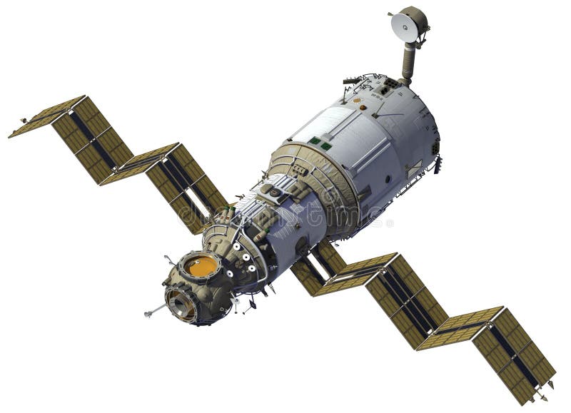 Space Station Deploys Solar Panels. 3D Model. Space Station Deploys Solar Panels. 3D Model.
