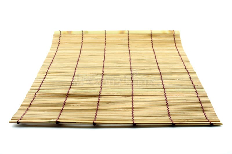 Esteira de tabela feita fora das partes de bambu foto de stock royalty free Esteira de tabela feita fora das partes de bambu foto de stock royalty free