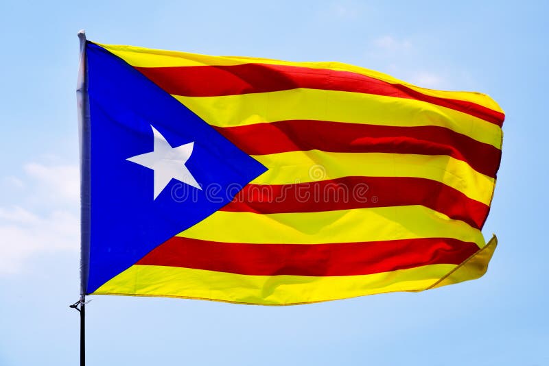 The Estelada, the Catalan Pro-independence Flag Stock Image - Image of ...