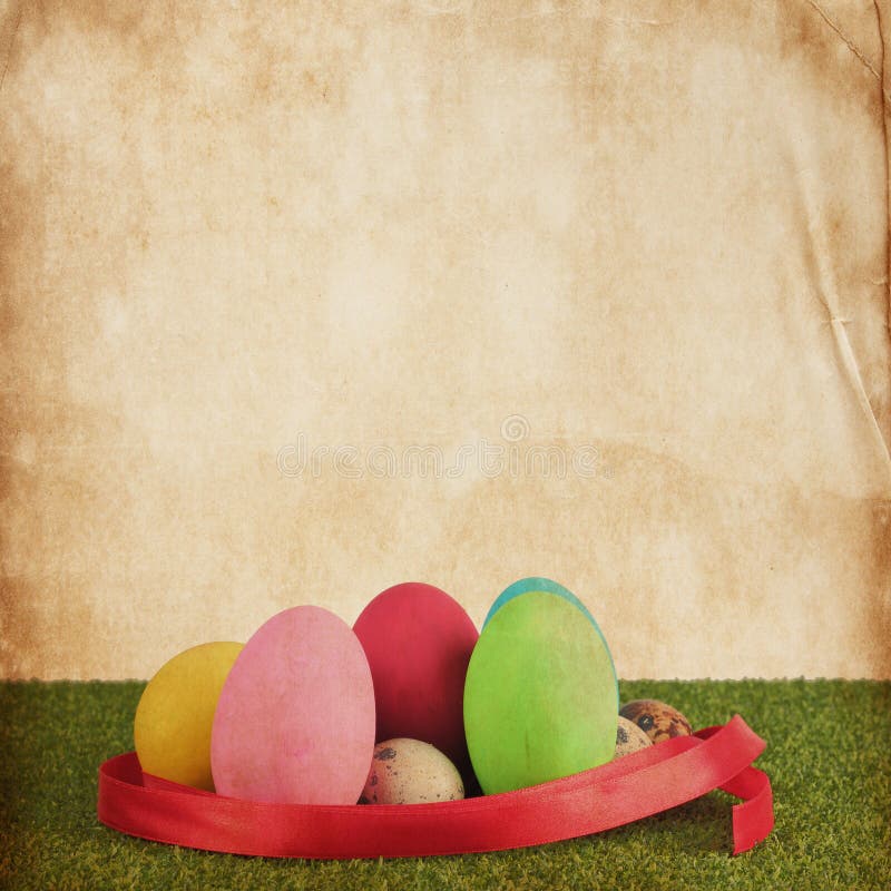 Ester egg vintage paper texture royalty free illustration