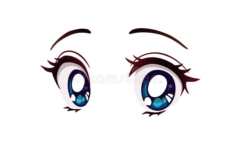 Rosto De Anime Surpreso. Olhos Redondos Engraçados E Boca Grande Kawaii  Ilustração do Vetor - Ilustração de modelo, cômico: 176476524