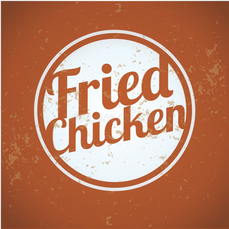 Estilo clásico Fried Chicken Stamps ilustración del vector