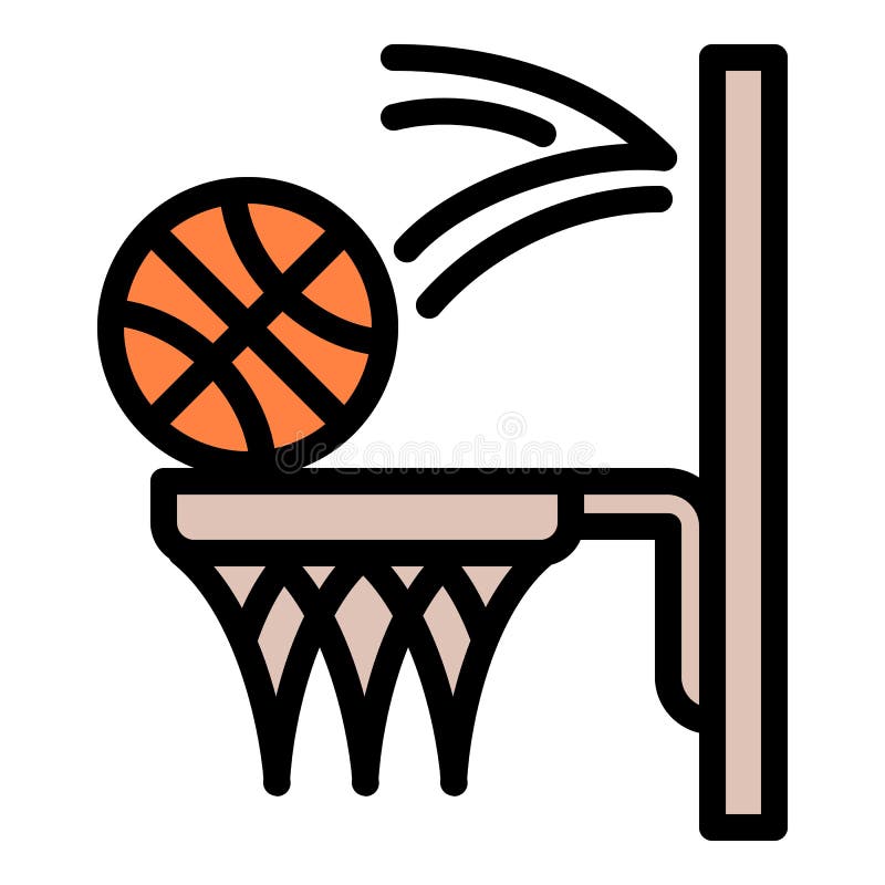 ícone de desenho de bola de basquete, ilustração de contorno