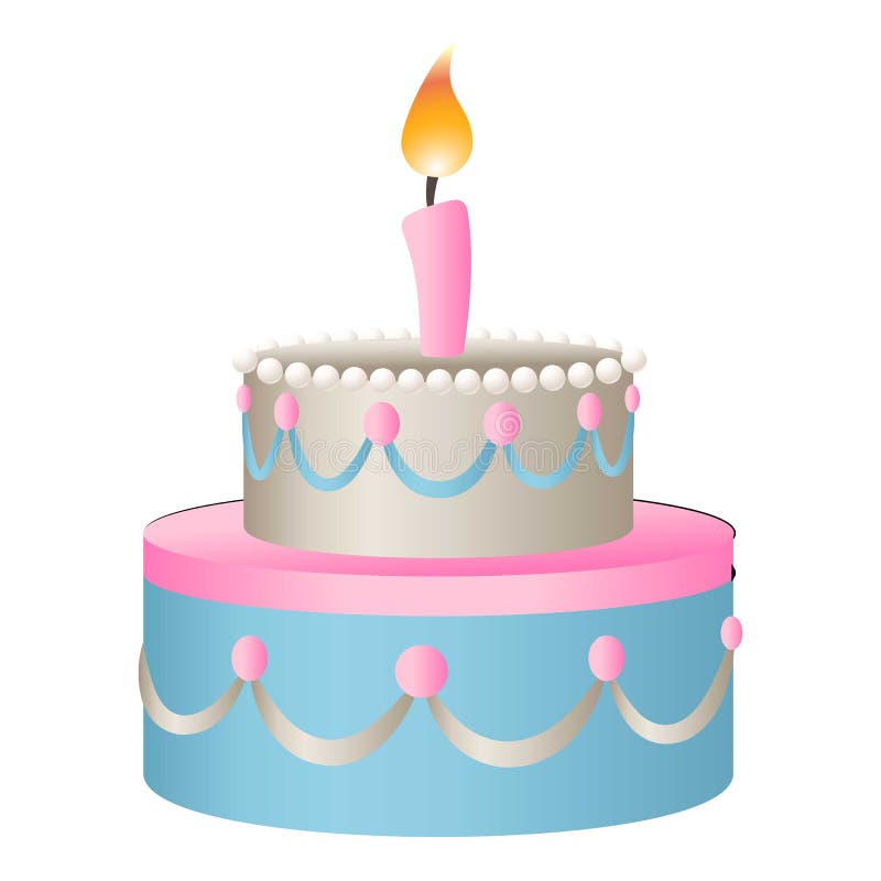 Vetor de desenho animado de ícone de aniversário de bolo feliz diversão