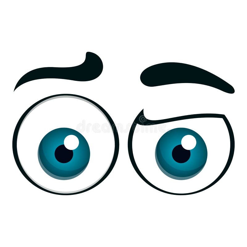 Estilo De Dibujos Animados De Iconos De Ojos Redondos Aburridos Ilustración  del Vector - Ilustración de ojos, feliz: 198349122