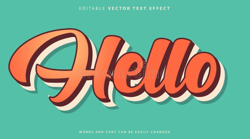 Estilo de efecto de texto totalmente editable stock de ilustración
