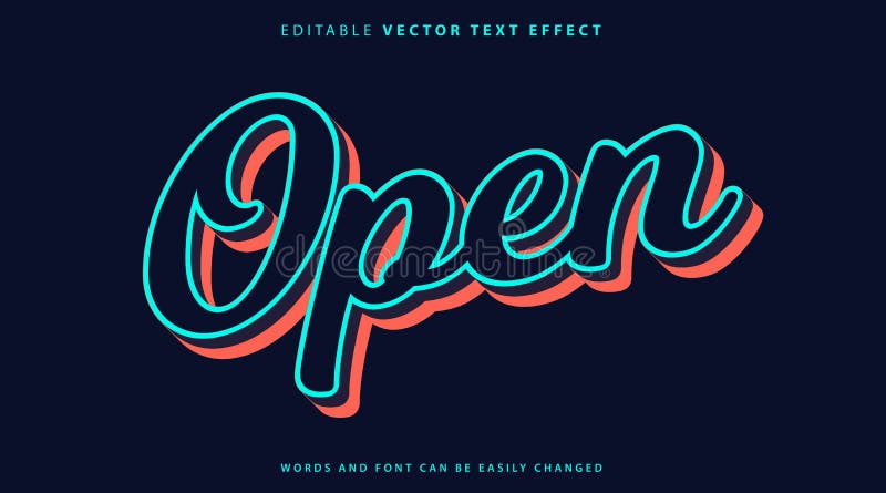 Estilo de efecto de texto totalmente editable ilustración del vector