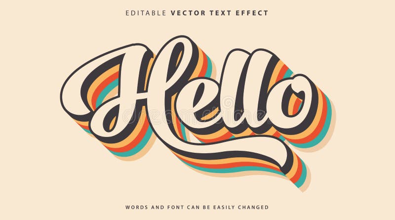 Estilo de efecto de texto totalmente editable stock de ilustración