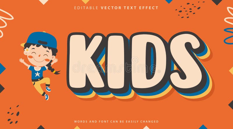 Estilo de efecto de texto totalmente editable stock de ilustración