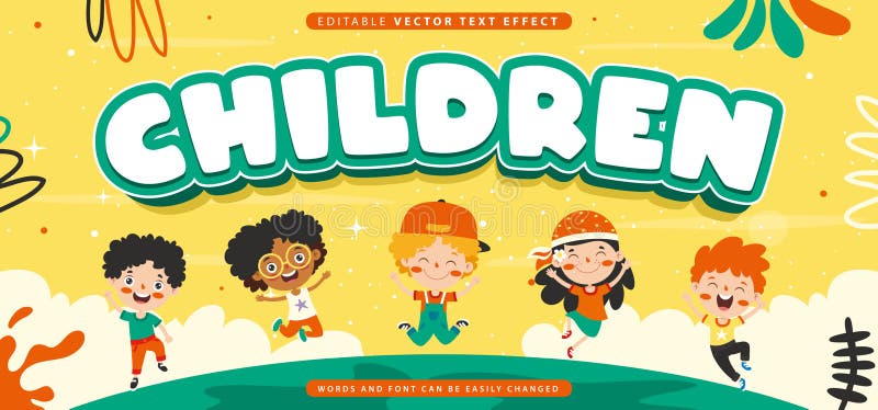 Estilo de efecto de texto totalmente editable stock de ilustración