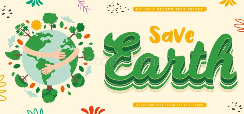 Estilo de efecto de texto totalmente editable ilustración del vector