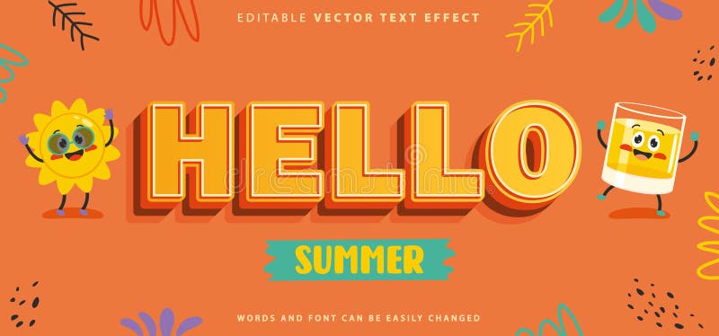 Estilo de efecto de texto totalmente editable stock de ilustración