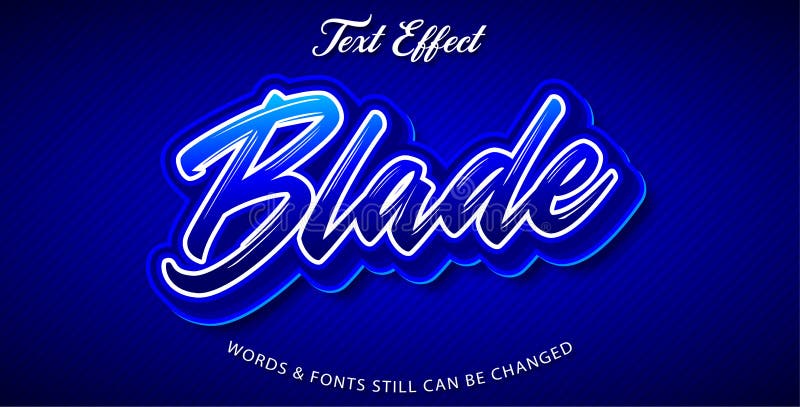 Efeito de estilo de texto editável blade ilustração do vetor