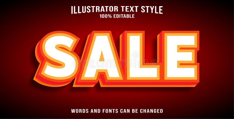 Efeito de texto editável 3D ilustração stock