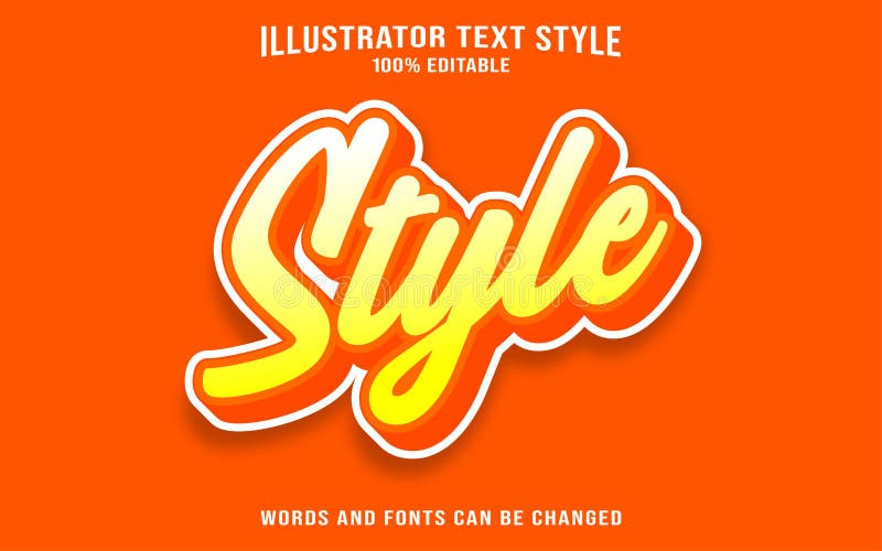 Efeito de estilo de texto editável ilustração royalty free
