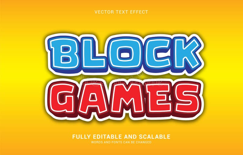 Estilo de juegos de bloques de efecto de texto editable. El estilo de juegos de bloques de efecto de texto modificable se puede utilizar para crear el título